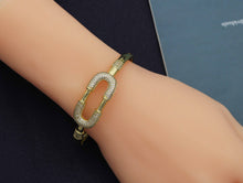 Load image into Gallery viewer, CZ Oval Link Adjustable Bracelet and Rings, Sku#X323
