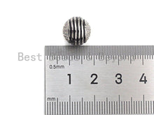 Load image into Gallery viewer, 12mm CZ Pave Curved Enamel Line Ball beads, sku#z928c