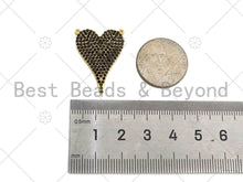 Load image into Gallery viewer, Gold Filled Black CZ Micro Pave Heart Shape Pendant, 18K Gold Filled Heart Charm, Necklace Bracelet Charm Pendant,20x28mm,Sku#LK332