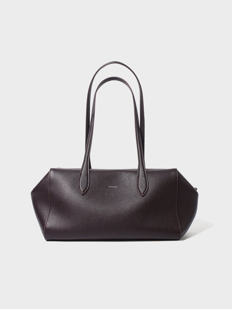 Women's Solid-Color High-Capacity Leather Tote Bag - Business Commuter Handbag