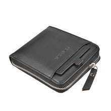 Load image into Gallery viewer, Men's Retro Multi-Card Zipper Wallet – PU Leather Slim Bifold with Coin Pocket