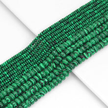 Load image into Gallery viewer, Rondelle Smooth Malachite Jasper Beads, Sku#U1950