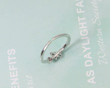 Load image into Gallery viewer, CZ Butterfly Adjustable Ring, Sku#B168