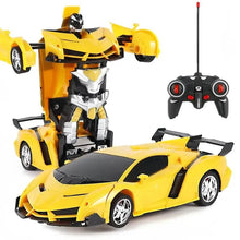 Load image into Gallery viewer, 1:18 Remote Control Deformation Robot Car with LED Lights – 360° Drift, USB Rechargeable