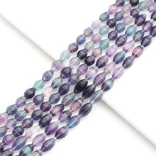 Load image into Gallery viewer, Genuine Fluorite Faceted Rice Beads, 8x16mm, Sku#U1570