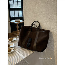 Load image into Gallery viewer, Vintage Suede Large-Capacity Tote Bag
