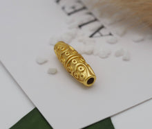 Load image into Gallery viewer, Matt Gold Oval Tube Spacer Beads, Sku#LX38