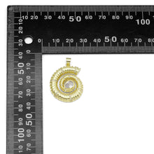 Load image into Gallery viewer, Gold Teardrop CZ Snail Charm, Sku#LX421