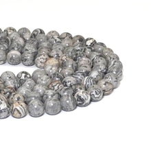 Load image into Gallery viewer, 10mm Round Smooth Map Jasper //SKU# U1518