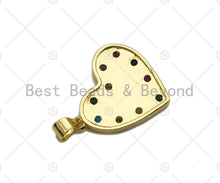 Load image into Gallery viewer, Colorful CZ Micro Pave Heart Star Clover Pendant Charm, Gold Filled star, heart, shamrock Charm, sku#L353