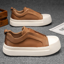 Load image into Gallery viewer, Men's Leather Casual Sneakers | Autumn All-Match Board Shoes | Brown Black White
