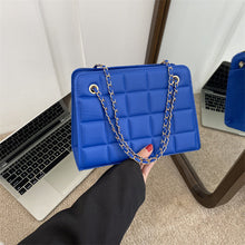 Load image into Gallery viewer, Plaid Bag Womens Small Diamond-Pattern Embroidered Grid Shoulder Bag