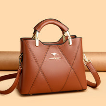 Load image into Gallery viewer, Women's High-Capacity Tote Bag &amp; Shoulder Bag – PU Leather Plaid Crossbody Handbag