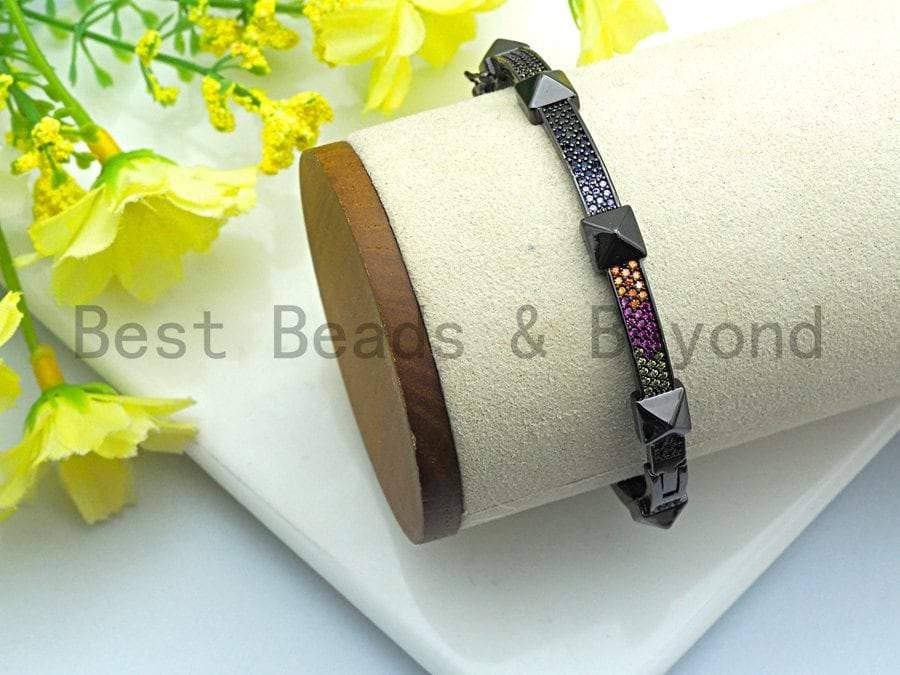 CZ Rivet Stud Bangle Bracelet, Sku#X40