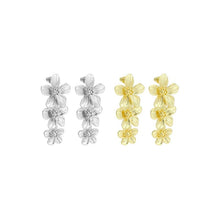 Load image into Gallery viewer, Gold Silver String Flowers Earrings, Sku#L719