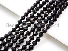 Load image into Gallery viewer, 60 Long Hand Knotted Black Color Crystal Necklace, Sku#D17