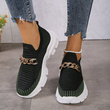 Load image into Gallery viewer, Women's Slip-On Platform Flat Shoes | Breathable Knit Chunky Sole Casual Sneakers