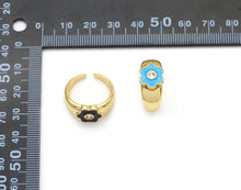 Load image into Gallery viewer, Gold Colorful Enamel Flower Ring, Sku#X356