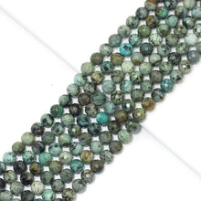 Load image into Gallery viewer, Genuine African Turquoise Round Faceted Beads, 8mm, Sku#U1514