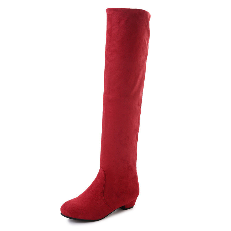 Women's Over-the-Knee Chunky Heel Boots | Korean Fashion Fall Winter Boots