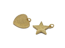 Load image into Gallery viewer, Gold Turquoise Heart  Star Charm, Sku#L656
