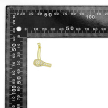 Load image into Gallery viewer, Clear CZ Hair Dryer Charm Pendant, Sku#LK1147