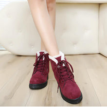 Load image into Gallery viewer, Women's Warm Plush Snow Boots | Cozy Ankle Boots with Rubber Sole