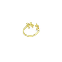 Load image into Gallery viewer, Daisy Flower Gold Silver Adjustable Ring, Sku#A196