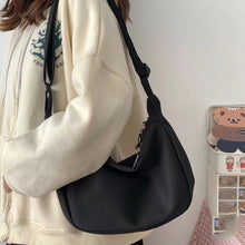 Load image into Gallery viewer, Women's Waffle Weave Shoulder &amp; Crossbody Bag – Dumpling Shape with Puppy Charm