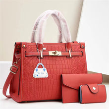 Load image into Gallery viewer, Minimalist Macaron Three-Piece Handbag Set - PU Leather Crossbody Shoulder Bag with Stone Texture