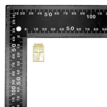 Load image into Gallery viewer, Gold Cross on Mother of Pearl Cross Rectangle Shape Charm Pendant, Sku#LK1051