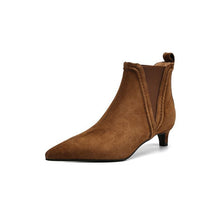 Load image into Gallery viewer, Women's Stiletto Suede Ankle Boots | French-Cut Mid-Calf Heeled Boots
