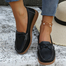 Load image into Gallery viewer, Women's Woven Flat Shoes | PU Upper Slip-On Round Toe Casual Flats