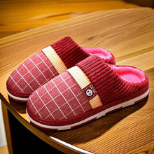 Load image into Gallery viewer, Men's Cotton Winter Slippers Non-Slip Warm Thick Sole Plush Indoor Shoes