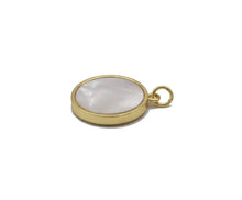 Load image into Gallery viewer, Gold CZ Smiley Face On Round Pearl Charm, Sku#L712