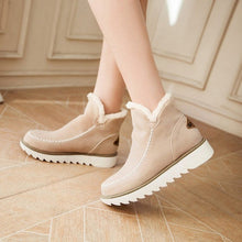 Load image into Gallery viewer, Women's Insulated Cotton Boots Flat Thick-Sole Slip-On Low-Cut Warm Winter Boots