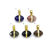 Load image into Gallery viewer, Gold Oval Gemstone Charm, Sku#LY20