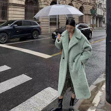 Load image into Gallery viewer, Womens Long Cashmere-Like Coat