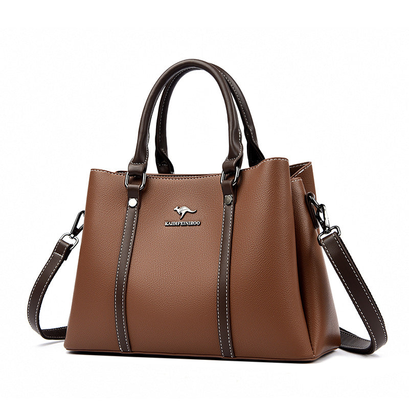 European And American Style Women's Structured PU Handbag | Everyday Shoulder Bag