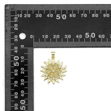 Load image into Gallery viewer, Clear CZ Filigree Flower Sun Charm, Sku#LX370