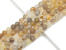 Load image into Gallery viewer, Genuine Picture Citrine Round Smooth Beads, Sku#U1347