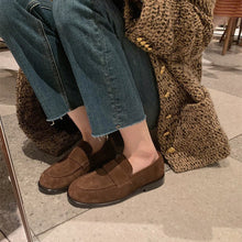 Load image into Gallery viewer, Women's British-Style Retro Loafers | Cowhide Leather Chunky Platform Flats