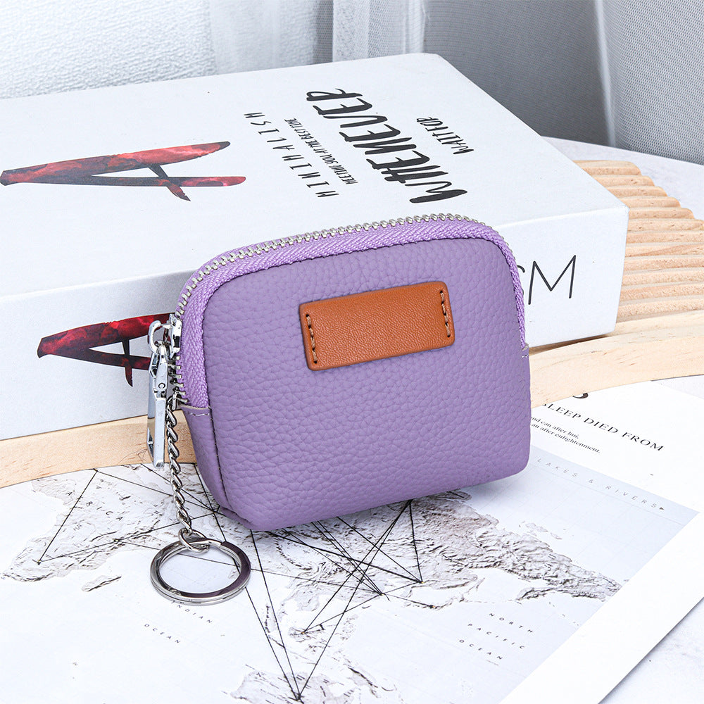 Mini Genuine Leather Wallet for Women – Slim Compact Bifold Card Holder