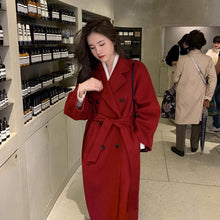Load image into Gallery viewer, Women's Wool Coat Mid-length Loose Thicken Autumn Winter New Style Overcoat