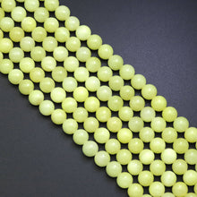 Load image into Gallery viewer, Yellow Jade Round Smooth Beads, Sku#U1853