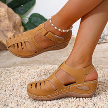 Load image into Gallery viewer, Women's Roman Style Platform Wedge Sandals - Summer Comfort Shoes with Velcro Strap