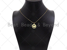 Load image into Gallery viewer, Dainty Gold/Silver Smiley Cute Face Shape Pendant/Charm, Smiley Face Medallion Charm,Necklace Bracelet Charm Pendant,20x18mm, Sku#LK241
