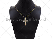 Load image into Gallery viewer, Mother of Pearl Cross Shape Pendant/Charm,18K Gold MOP Charm, 27x40mm, Sku#LD30