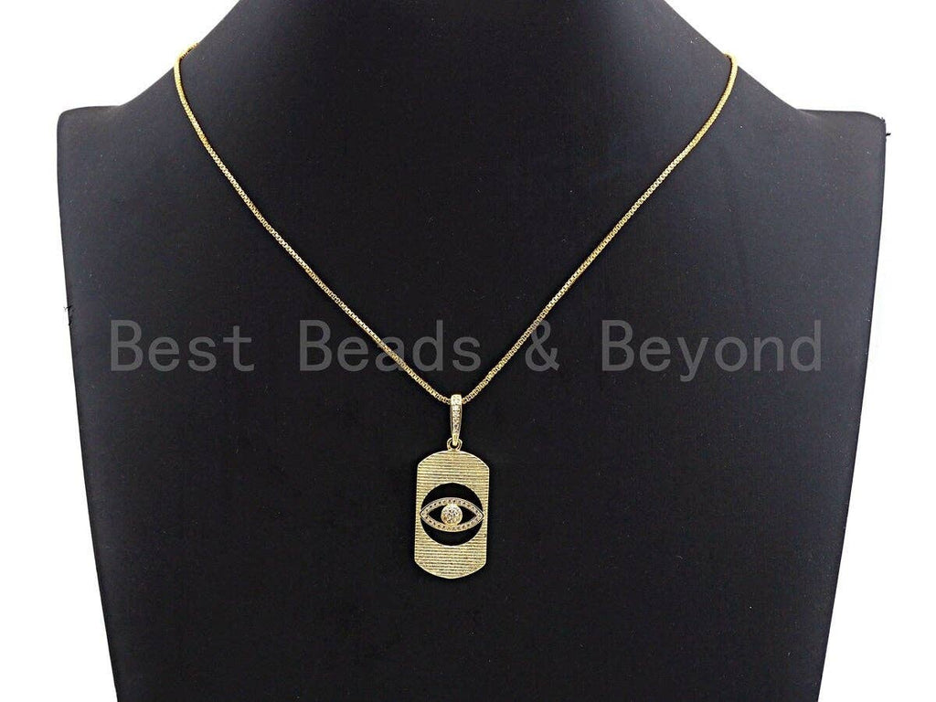 CZ Micro Pave Hollow out Evil Eye Oval Shaped Pendant/Charm, Cubic Zirconia Pendant Charm,17x33mm,sku#F911