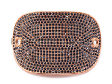 Load image into Gallery viewer, 27x39mm Black CZ Micro Pave Big Curved Oval Go-Go Connector, Bracelet Space Connector, Cubic Zirconia Large Beads, sku#M25